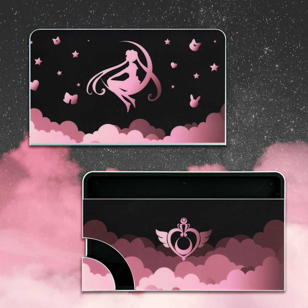 Load image into Gallery viewer, Sailor Moon Skin - Black Pink Anime Cute Nintendo Switch OLED Wrap
