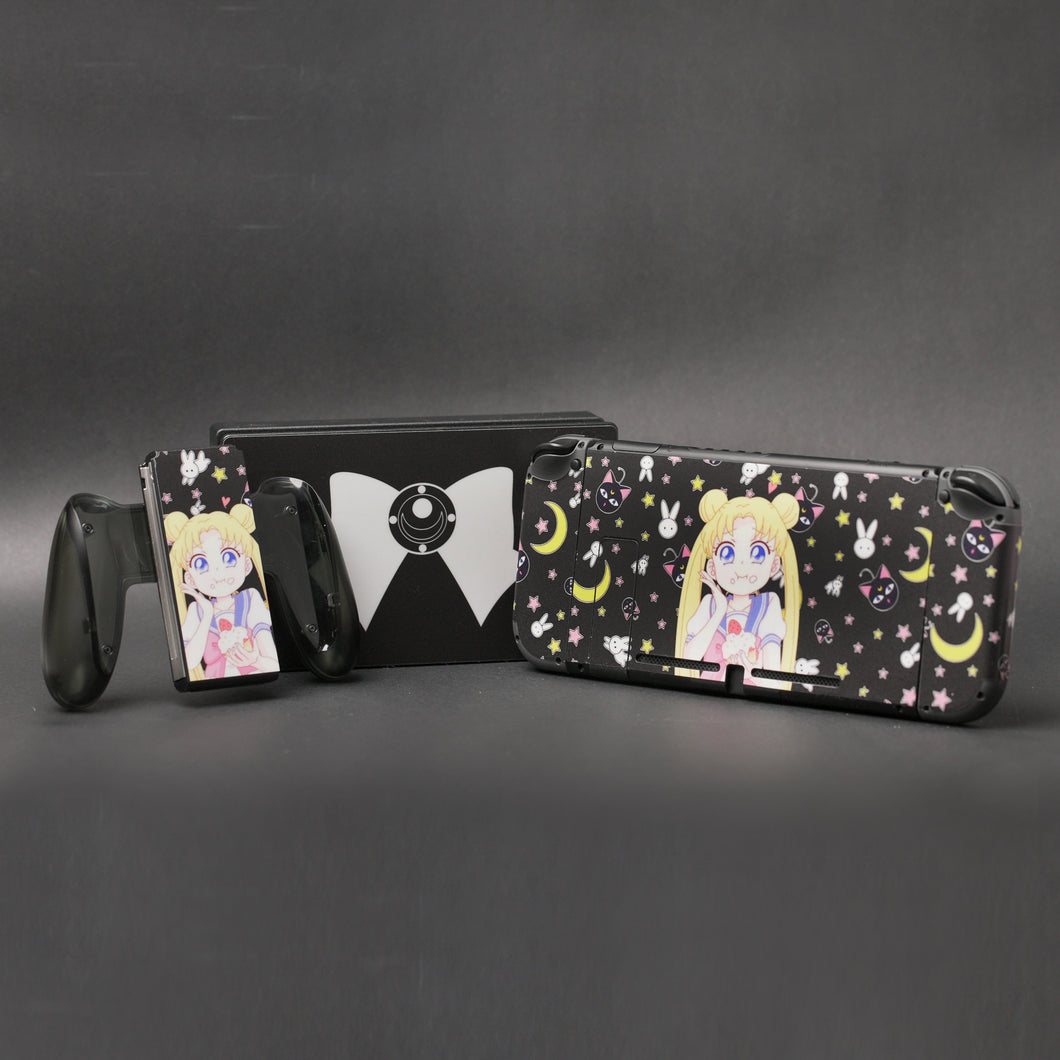 Sailor Moon Skins - Black Anime Cute Nintendo Switch Lite Wraps