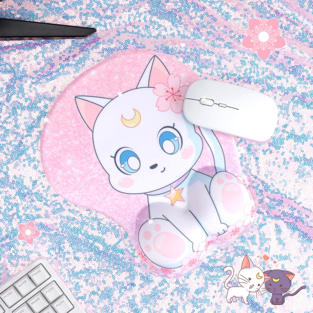 Load image into Gallery viewer, Cat Mouse Pad - Sailor Moon Mousepad with Wrist Support