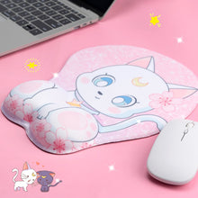 Load image into Gallery viewer, Cat Mouse Pad - Moon Anime Mousepad with Wrist Support
