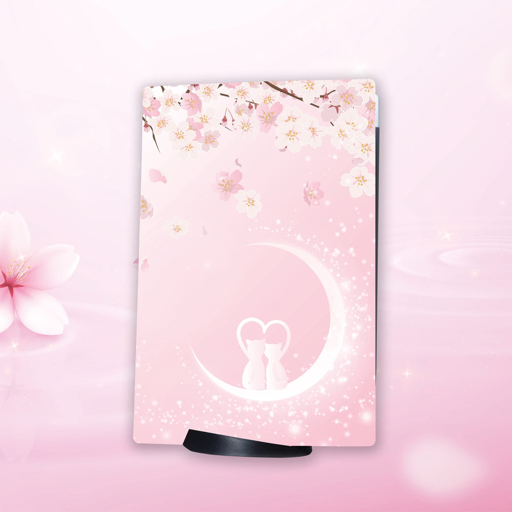 Load image into Gallery viewer, Sakura Cat PS5 Skin - Pink Cute Vinyl Wrap Sticker Sony Playstation 5
