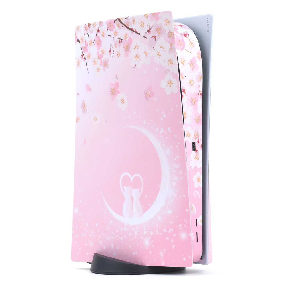 Load image into Gallery viewer, Sakura Cat PS5 Skin - Pink Cute Vinyl Wrap Sticker Sony Playstation 5
