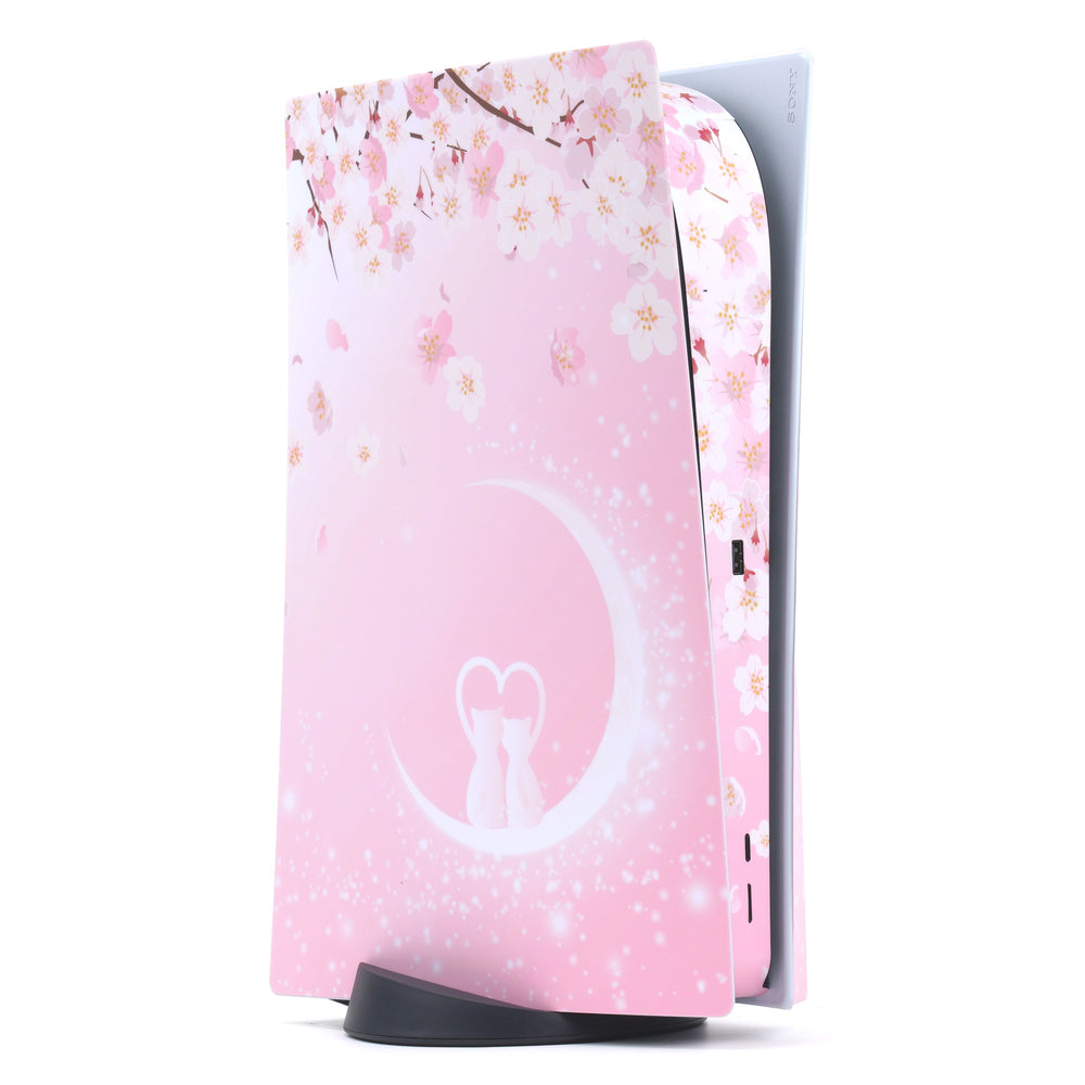 Load image into Gallery viewer, Sakura Cat PS5 Skin - Pink Cute Vinyl Wrap Sticker Sony Playstation 5