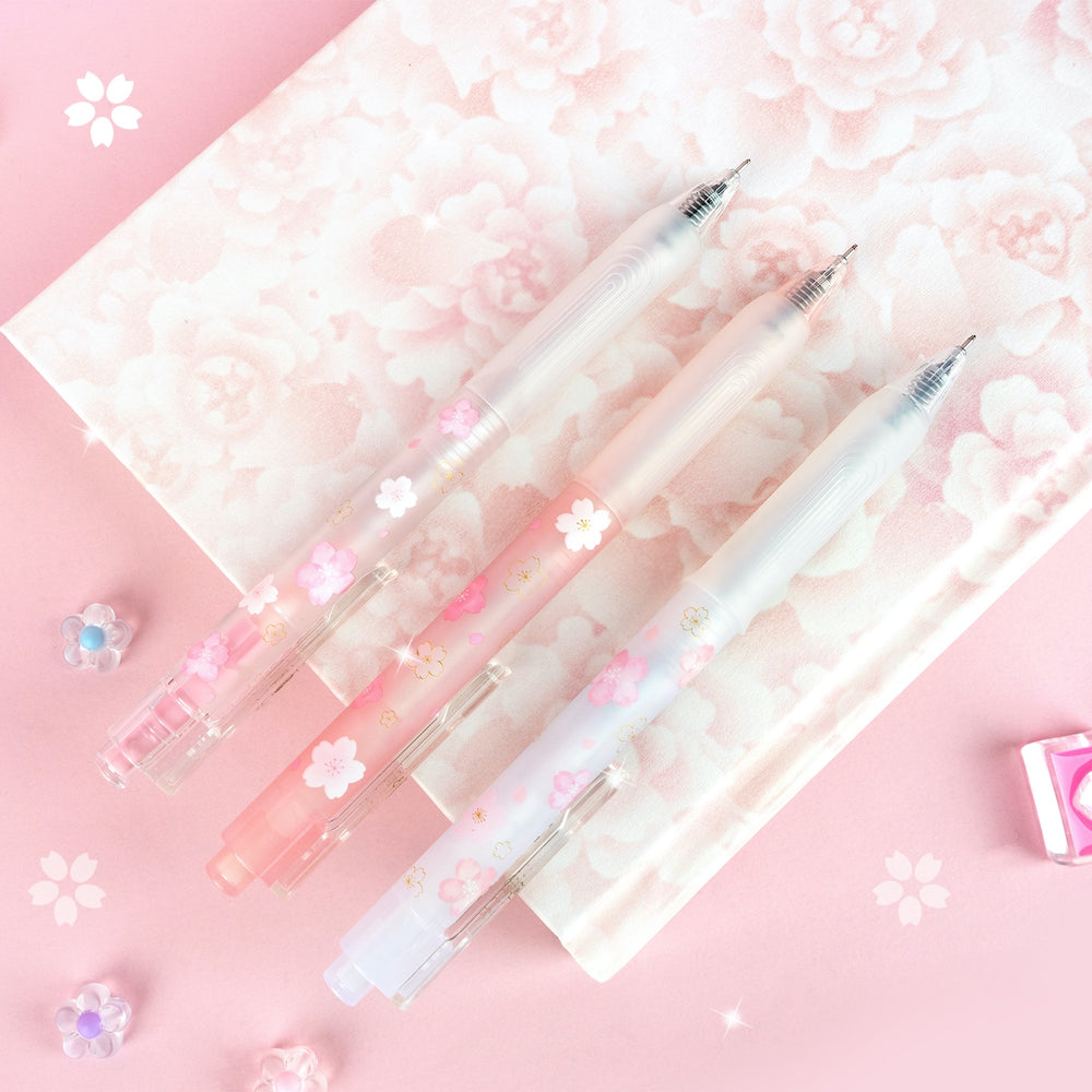 Load image into Gallery viewer, Sakura Pens | Kawaii Pink Japanese Cherry Blossoms 3 Pack
