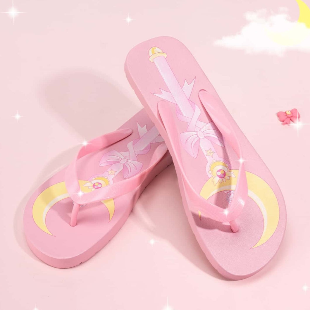 Moon Anime Flip Flop Sandals - Women's Medium