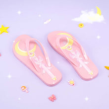 Load image into Gallery viewer, Moon Anime Flip Flop Sandals - Women&#39;s Medium
