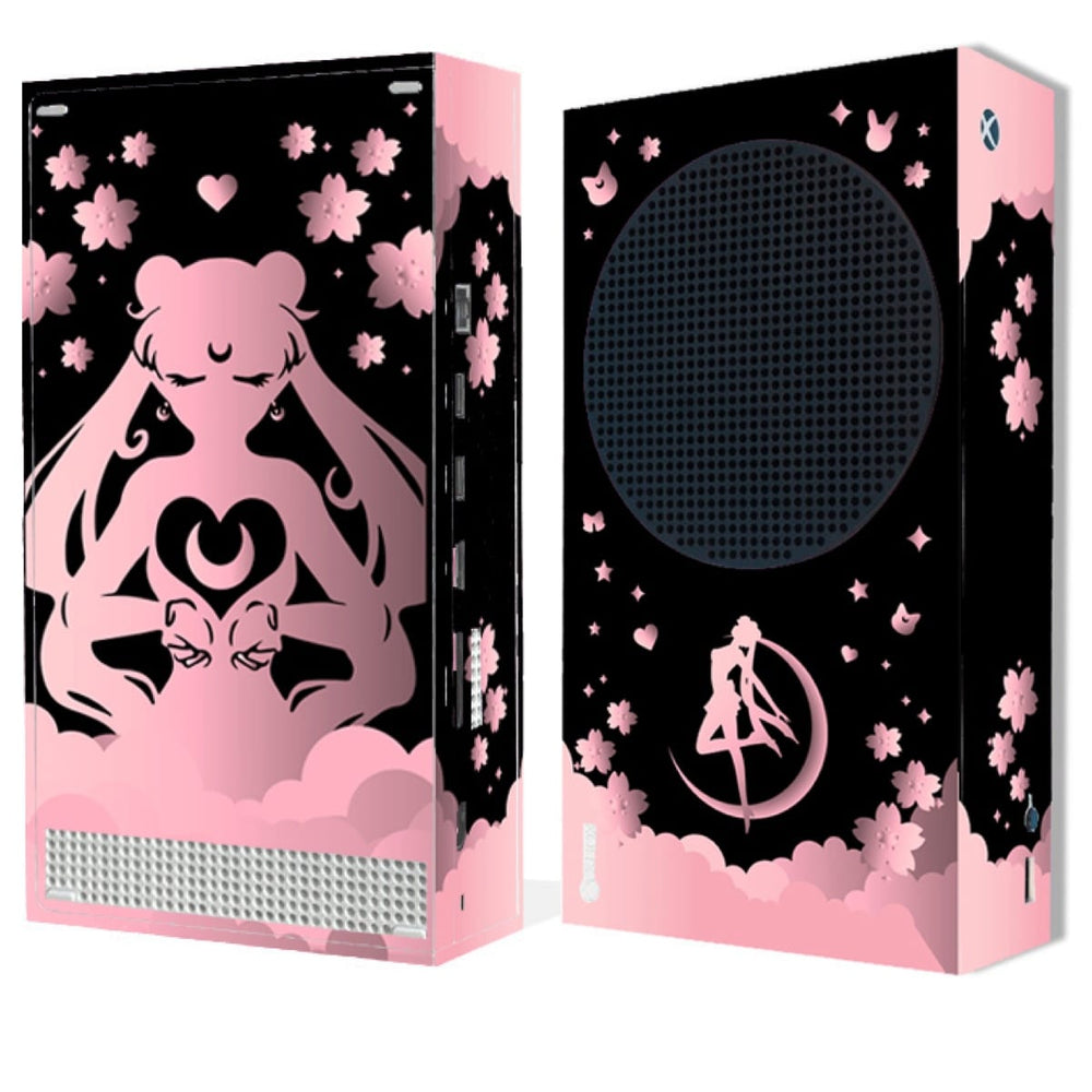 Load image into Gallery viewer, Sailor Moon Xbox Skin | Japanese Black Pink Vinyl for Xbox Series S
