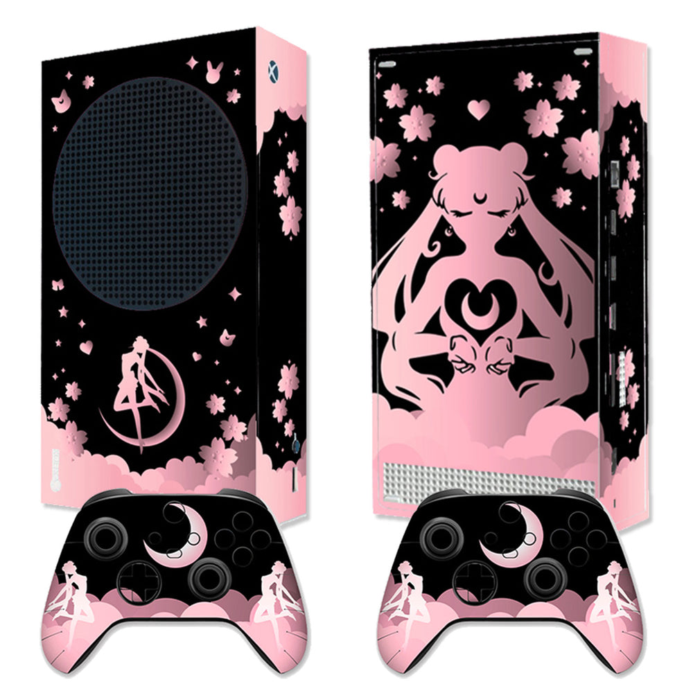 Load image into Gallery viewer, Sailor Moon Xbox Skin | Japanese Black Pink Vinyl for Xbox Series S
