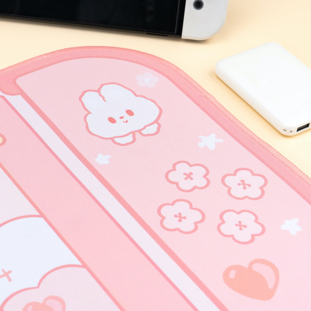 Nintendo Rabbit Pink Bunny Pink Desk Mat - Cute Gaming Nintendo Switch Pad – Beluga Design