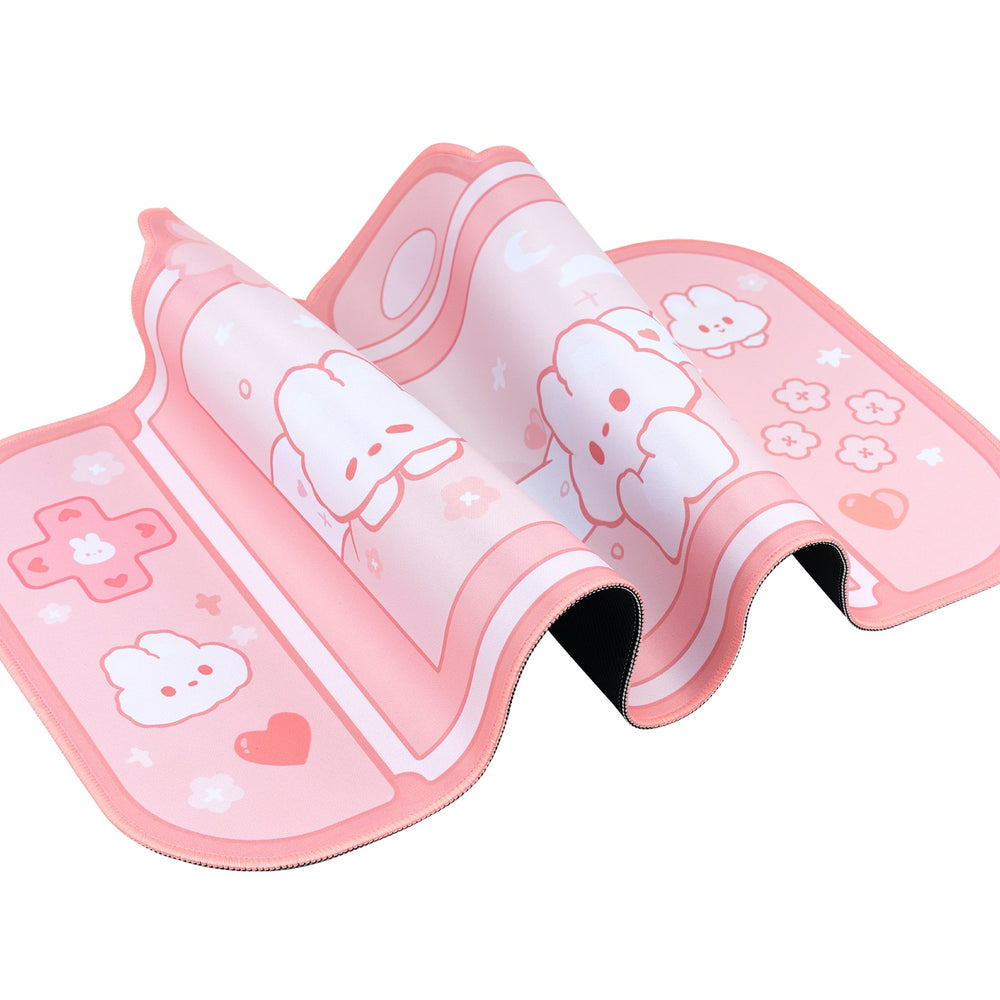Bunny Pink Desk Mat - Cute Gaming Nintendo Switch Pad – Beluga Design
