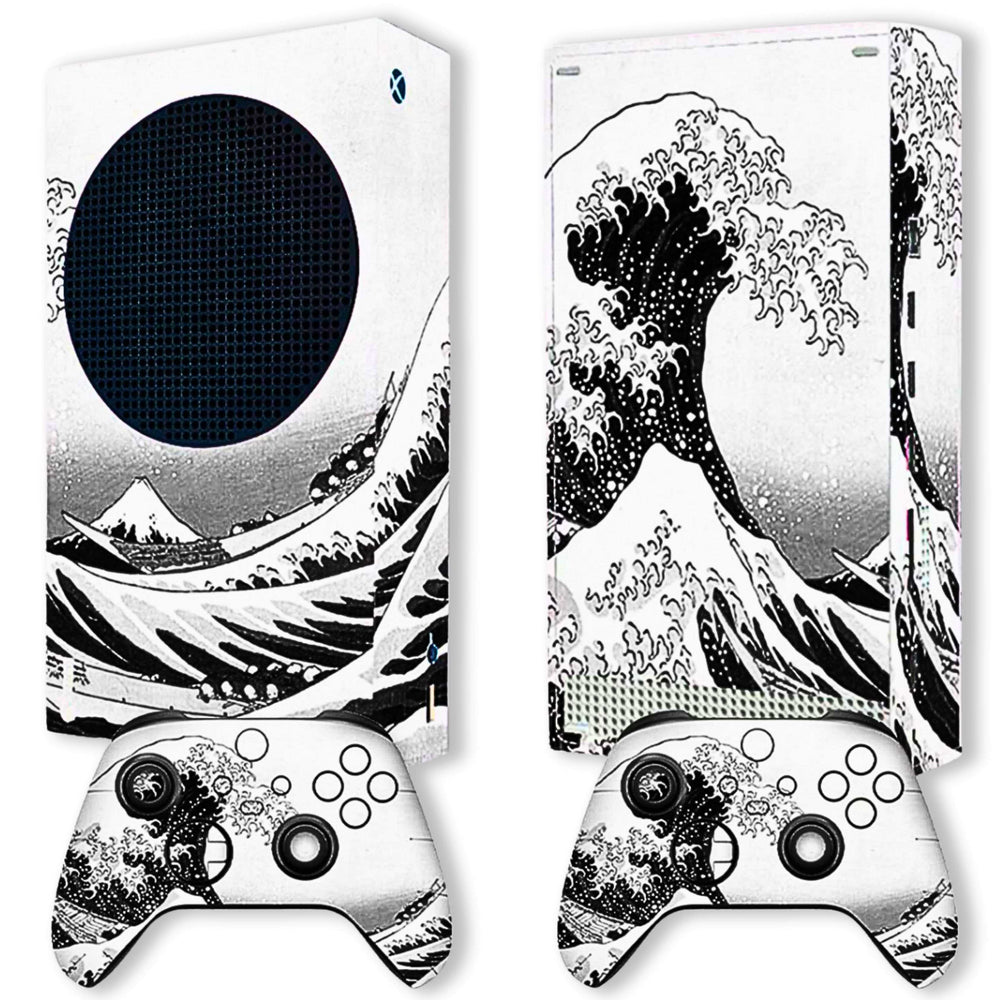 Load image into Gallery viewer, Wave Xbox Skin | Japanese Black White Vinyl for Xbox Series S or X